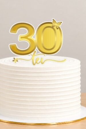 Arquivo de corte Topo de bolo 30 anos 3D - Studio