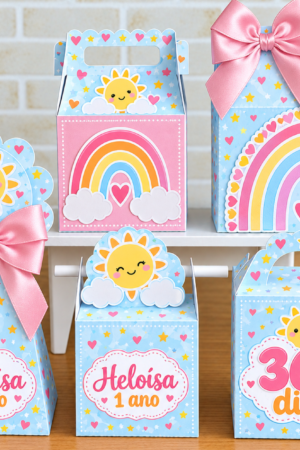 Kit 20 Caixinhas Personalizadas 365 Sorrisos Menina