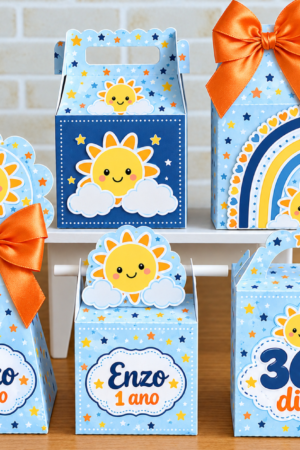 Kit 20 Caixinhas Personalizadas 365 Sorrisos Menino