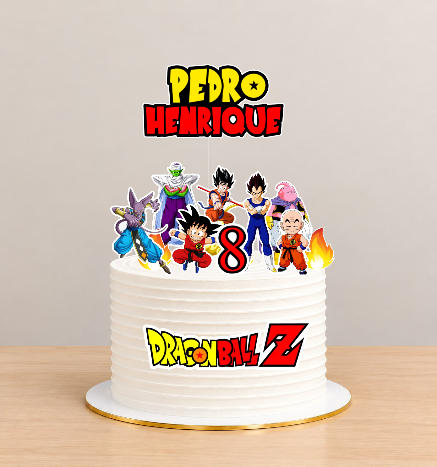 Arquivo de corte Topo de bolo DRAGON BALL Z - Studio