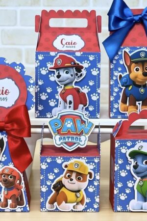 Kit 20 Caixinhas Personalizadas Patrulha Canina