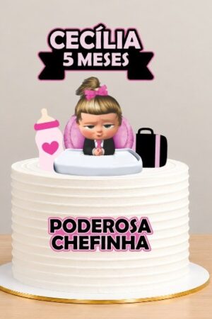 Arquivo de corte Topo de bolo a Poderosa Chefinha 3D - Studio