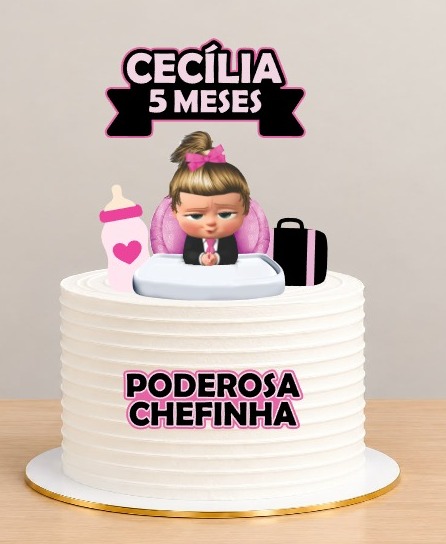 Arquivo de corte Topo de bolo a Poderosa Chefinha 3D - Studio