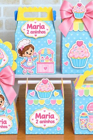 Kit 20 Caixinhas Personalizadas Confeitaria