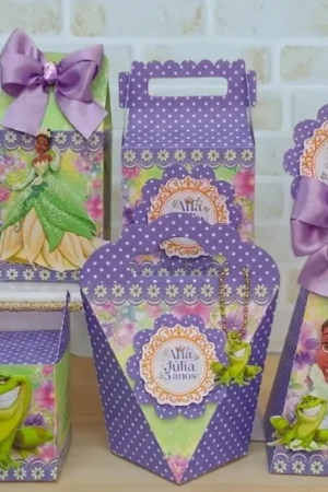 Kit 20 Caixinhas Personalizadas Princesa Tiana